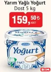 DOST YARIM YAĞLI YOĞURT 5 KG DOST YARIM YAĞLI YOĞURT 5 KG